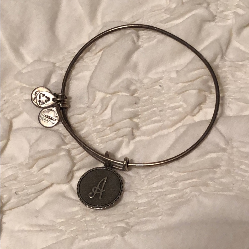 Alex and ani silver “a” bracelet